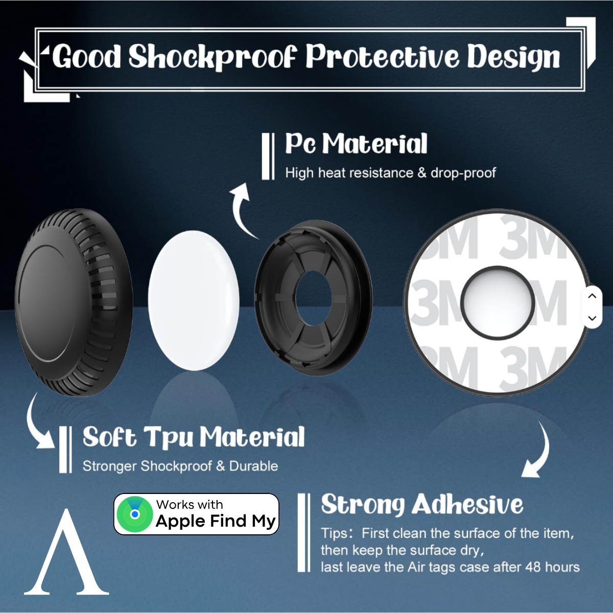 2 PACK Waterproof Tracking Air Tag + Holder | The Best 🍏Tag Alternative!