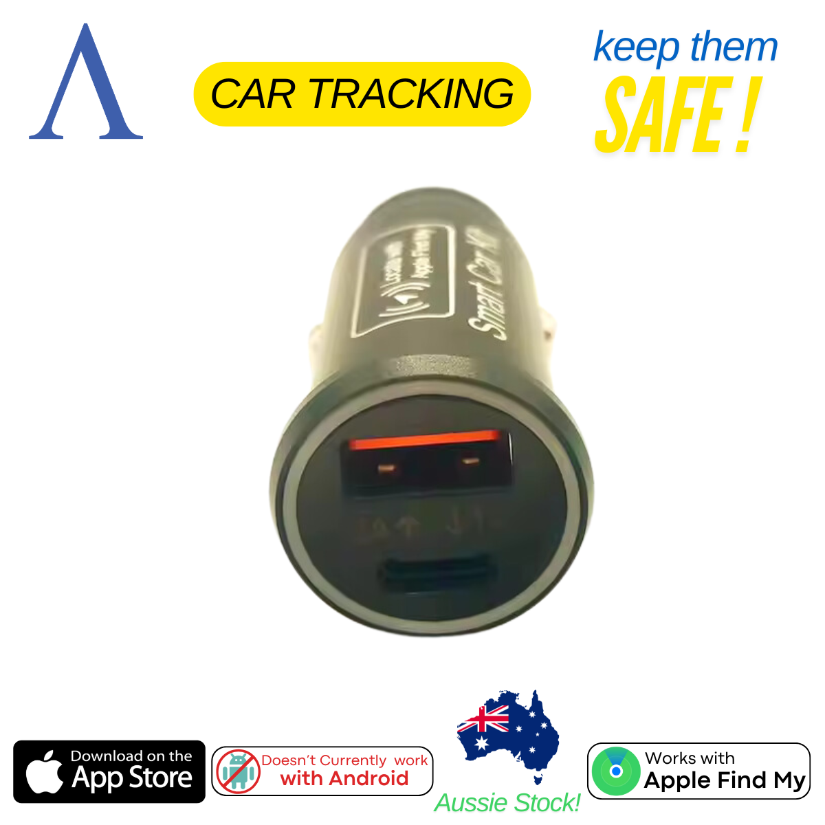 Apple Find my Car Tracking Phone Charger | Apple Find My Compatible