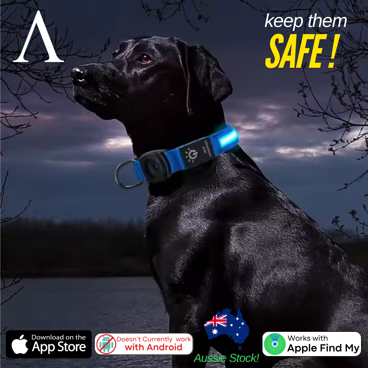 LED Apple Air Tag Dog Collar | Includes The Best Air Tag Alternative!