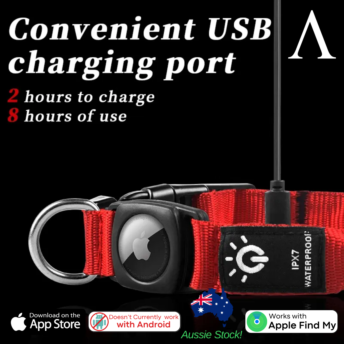 LED Apple Air Tag Dog Collar | Includes The Best Air Tag Alternative!