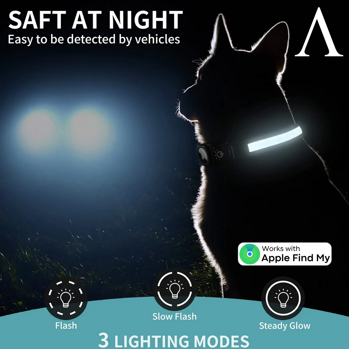 LED Apple Air Tag Dog Collar | Includes The Best Air Tag Alternative!