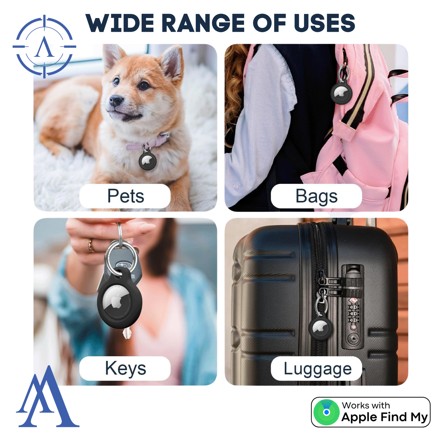 Apple Air Tag Keyring | Compatible with Apple Air Tag!
