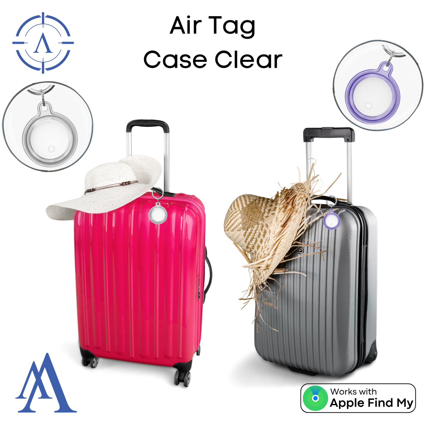 Apple Air Tag Case Clear | Apple Air Tag Compatible!