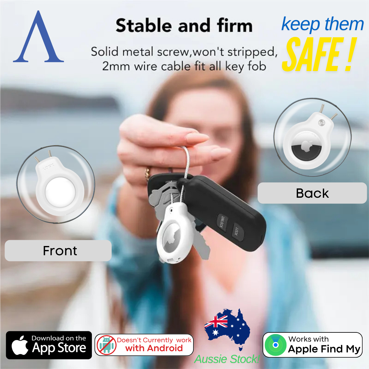 Apple Air Tag Case Lockable | Apple Air Tag Compatible!