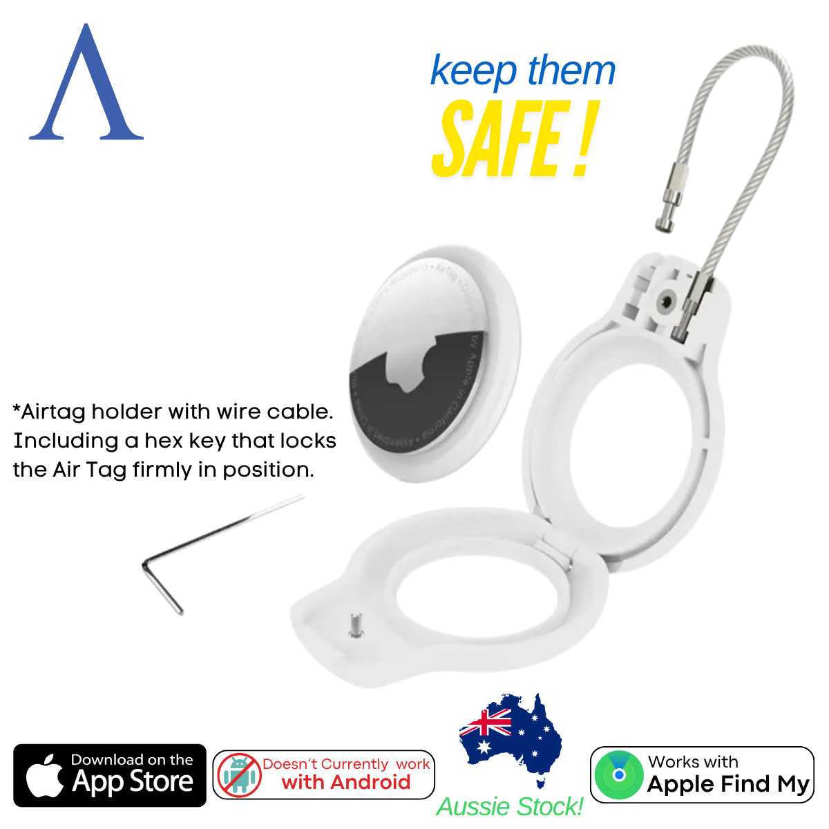 Apple Air Tag Case Lockable | Apple Air Tag Compatible!