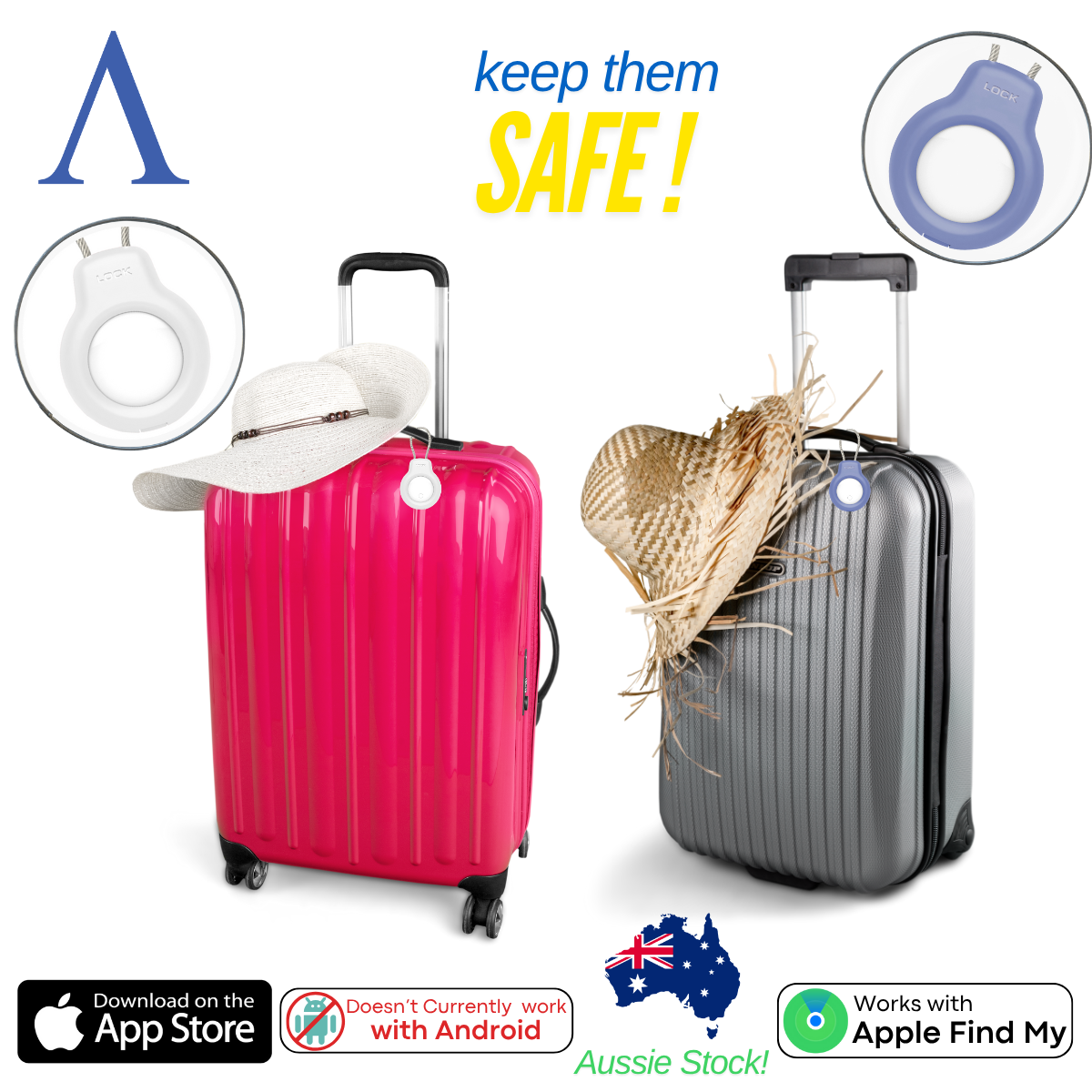 Apple Air Tag Case Lockable | Apple Air Tag Compatible!