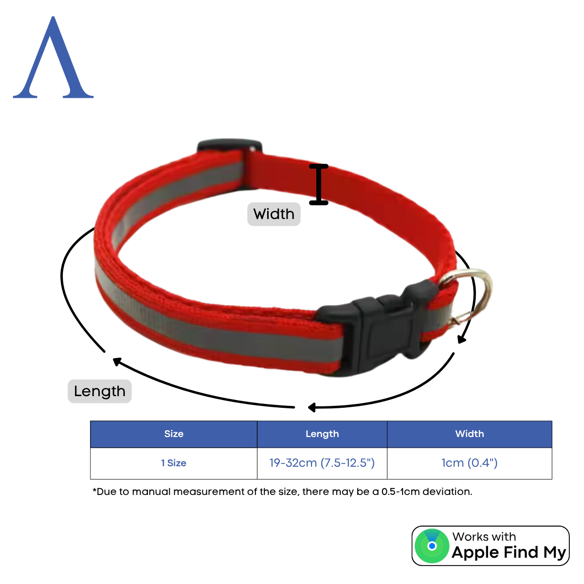 Small Dog Tracking Collar with Tracking Air Tag