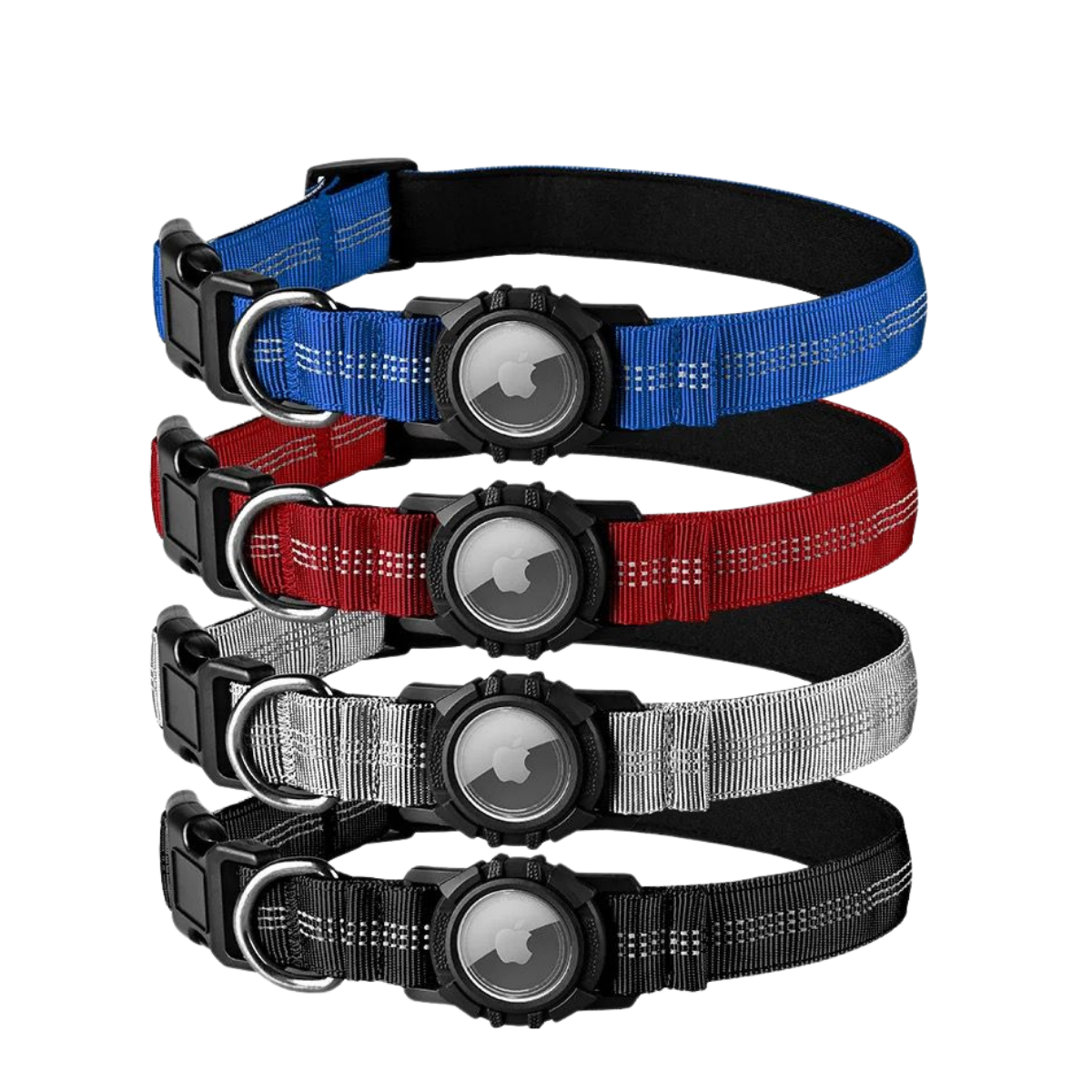 Dog Apple Air Tag Collar Reflective | Includes The Best Air Tag Alternative!