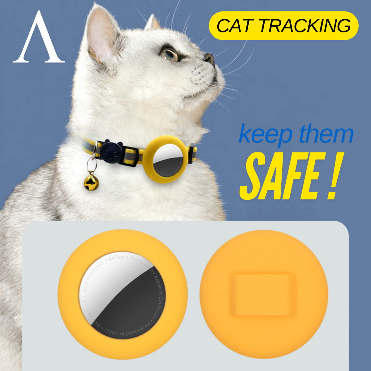 Silicone Apple Air tag Case For Cat / Small Dog Collar | Apple Air Tag Compatible!