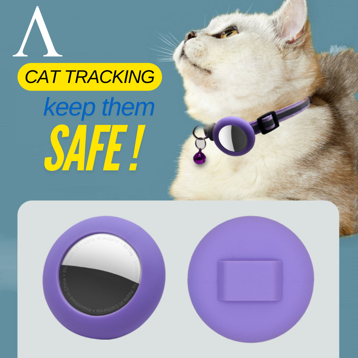 Silicone Apple Air tag Case For Cat / Small Dog Collar | Apple Air Tag Compatible!