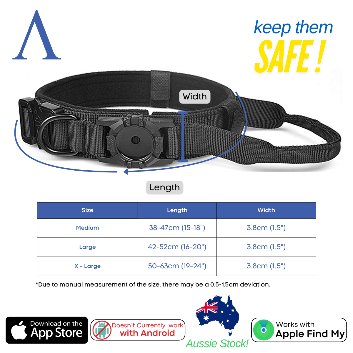 Dog Apple Air Tag Collar | Includes The Best Air Tag Alternative!