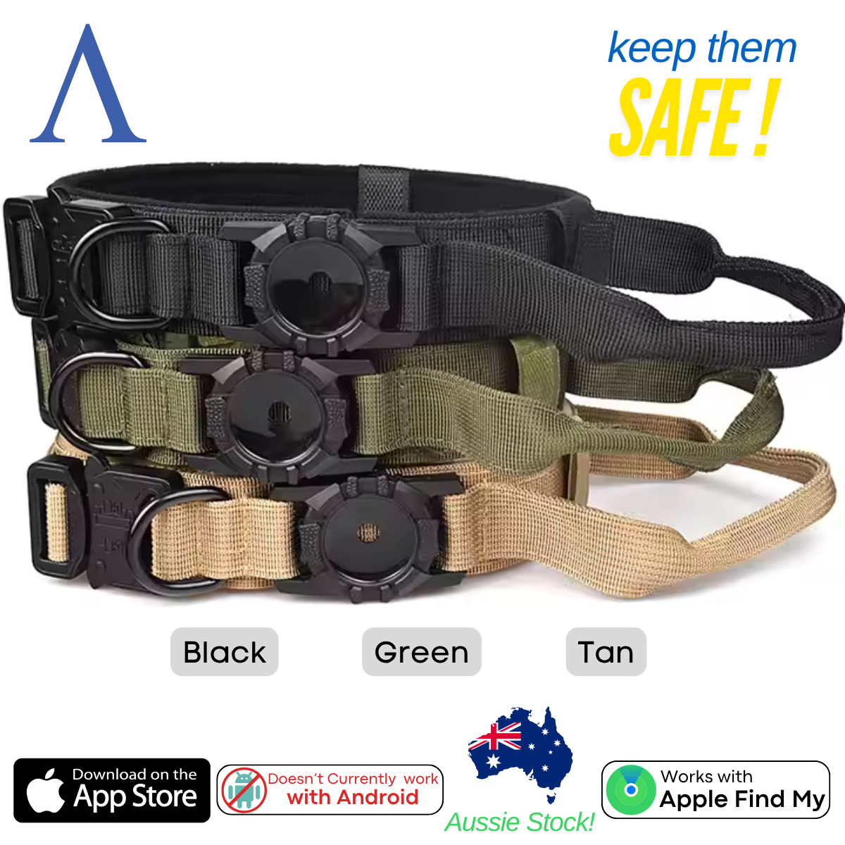 Dog Apple Air Tag Collar | Includes The Best Air Tag Alternative!