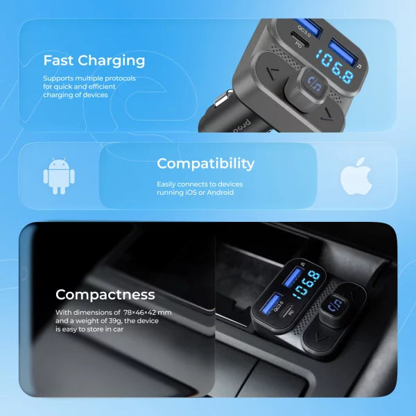 Car Charger Proove FM Launcher Luxor SE 36W