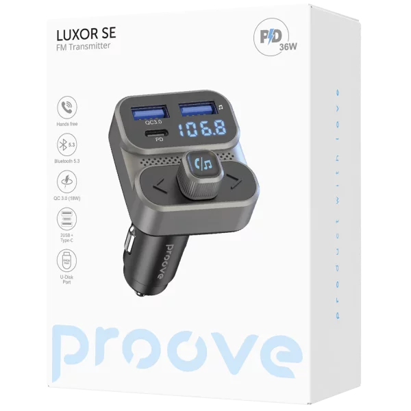 Car Charger Proove FM Launcher Luxor SE 36W