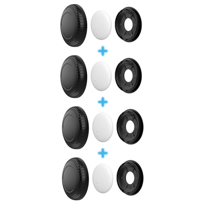 4 PACK Waterproof Tracking Air Tag + Holder | The Best 🍏Tag Alternative!