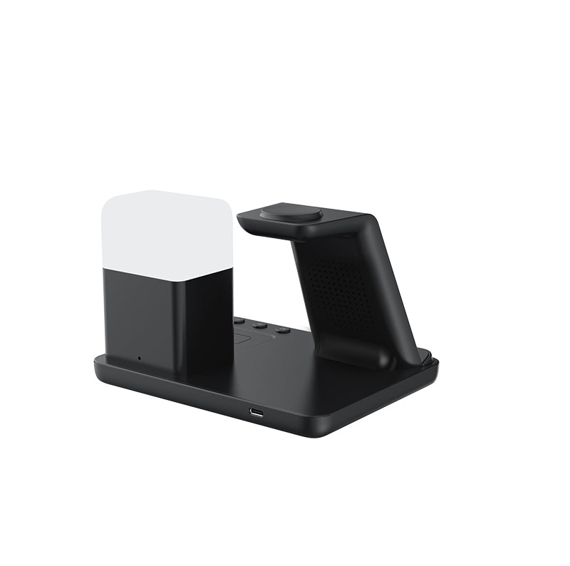 Lelantus 6-in-1 Wireless Charging Stand with Night Lamp & Clock