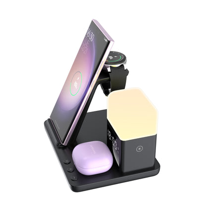 Lelantus 6-in-1 Wireless Charging Stand with Night Lamp & Clock