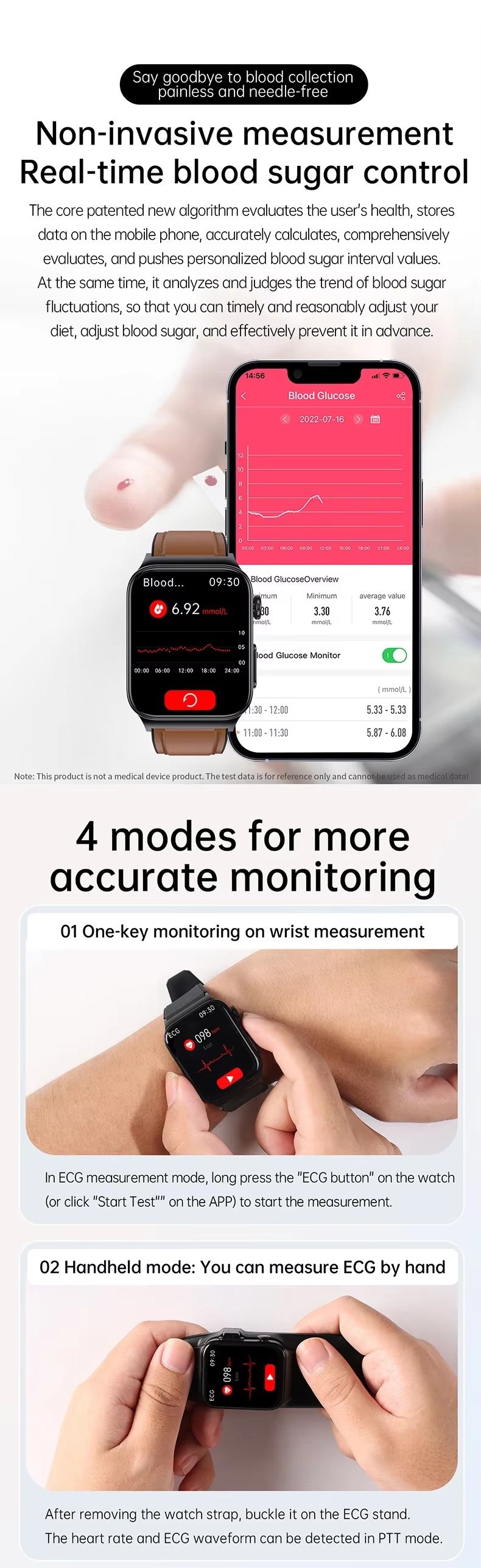 Lelantus E500 ECG Smart Watch – Temperature, Blood Pressure & Health Monitoring Smartwatch