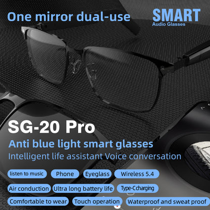 SG20 Pro Smart Sunglasses – Wireless Stereo Sound, Sport Performance & Modern Style (2025 Edition)