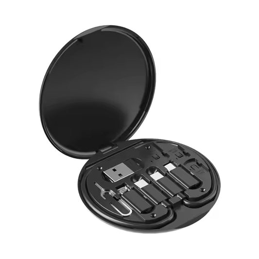 6-in-1 Circle Box USB Charging Adapter Kit – All-in-One Travel Power Solution