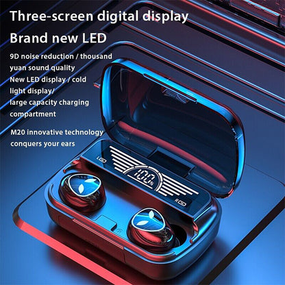 M20 TWS Earbuds – Advanced Sound, Gaming, AI Noise Cancellation & On-the-Go Charging