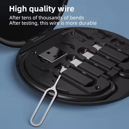 6-in-1 Circle Box USB Charging Adapter Kit – All-in-One Travel Power Solution