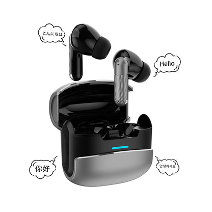 Mini Wireless 4-Mode Bluetooth Earphones with 6-Mic AI Real-Time Translator – Smart Communication Made Simple