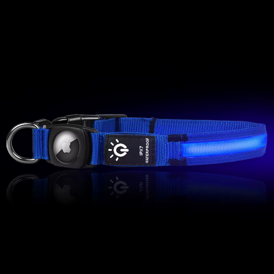 LED Apple Air Tag Dog Collar  | Apple Air Tag Compatible!