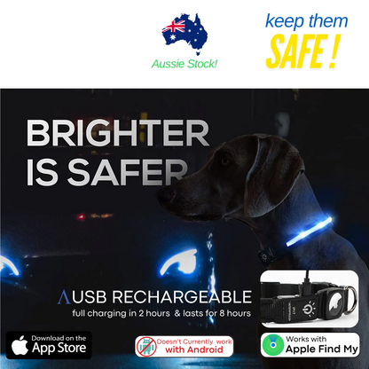 LED Apple Air Tag Dog Collar | Includes The Best Air Tag Alternative!