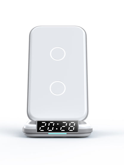 Lelantus Desktop 4-in-1 Wireless Charger with Clock & Alarm