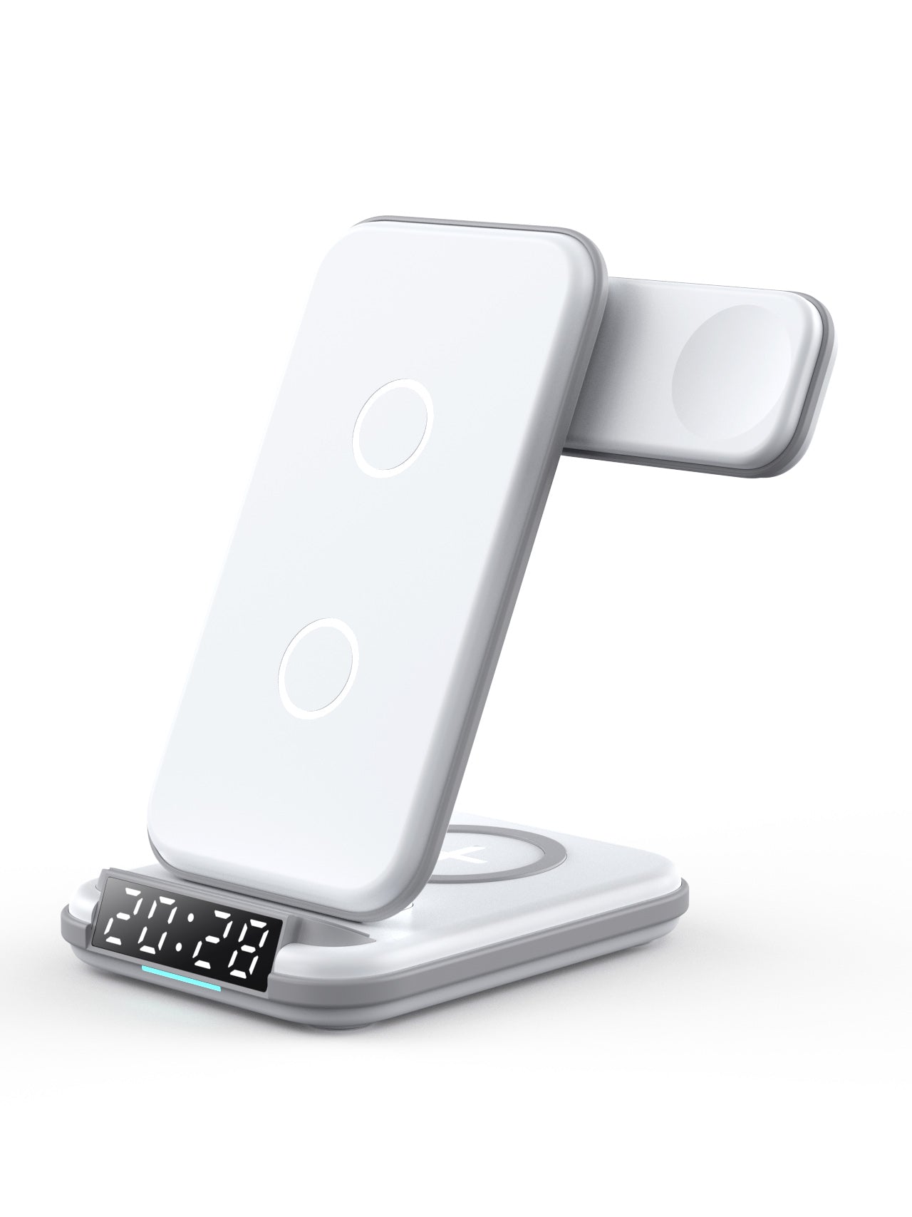 Lelantus Desktop 4-in-1 Wireless Charger with Clock & Alarm