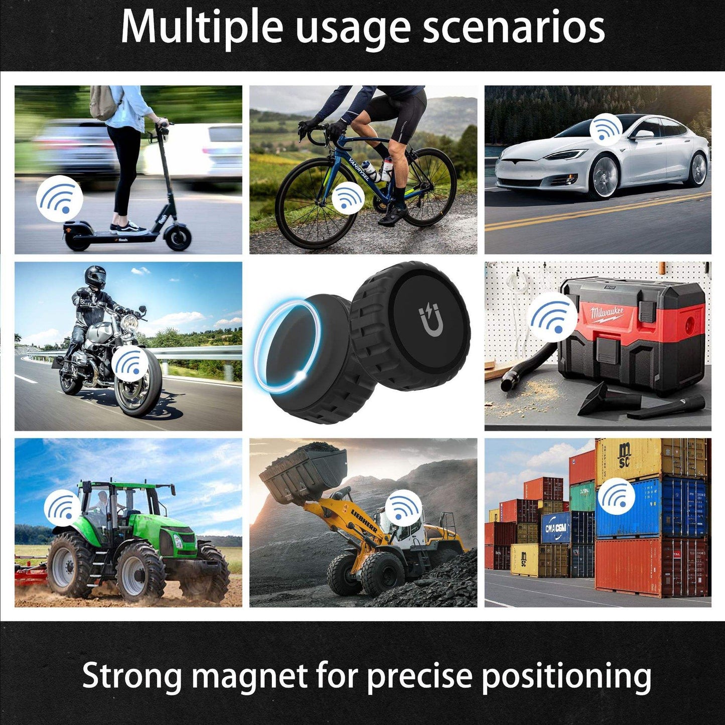 4 Pack Waterproof Tracking Smart Tag + Magnetic Hard case | Includes The Best Air Tag Alternative!