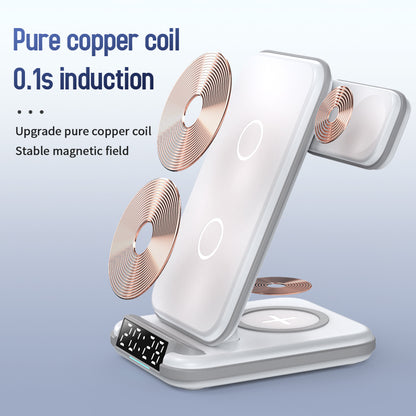 Lelantus Desktop 4-in-1 Wireless Charger with Clock & Alarm