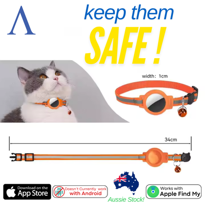 Fashionable Cat Tracking Air Tag Collar | Includes The Best Air Tag Alternative!