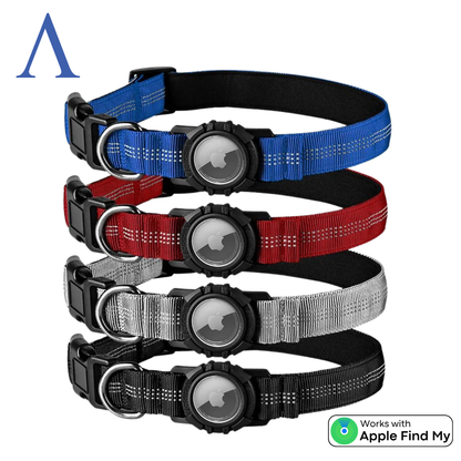 Dog Air Tag Collar Reflective | Apple Air Tag Compatible!