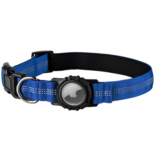 Dog Air Tag Collar Reflective | Apple Air Tag Compatible!