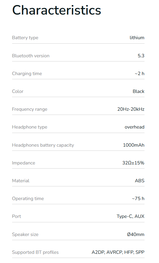 Wireless Headphones Proove Silence Plus with ANC