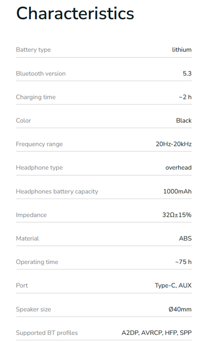 Wireless Headphones Proove Silence Plus with ANC
