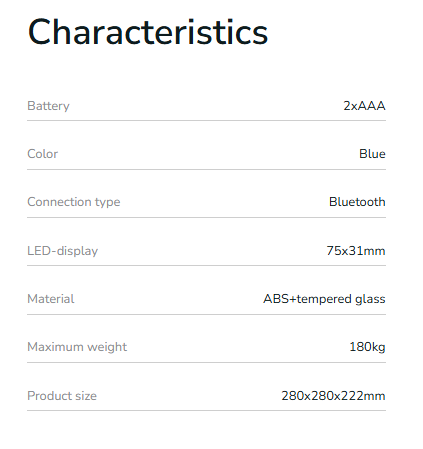 Smart scale Proove Balance Lite