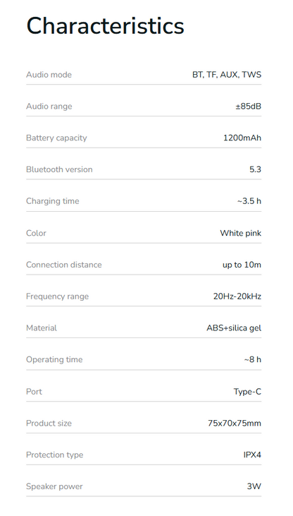 Portable Speakers Proove Velvet 3W