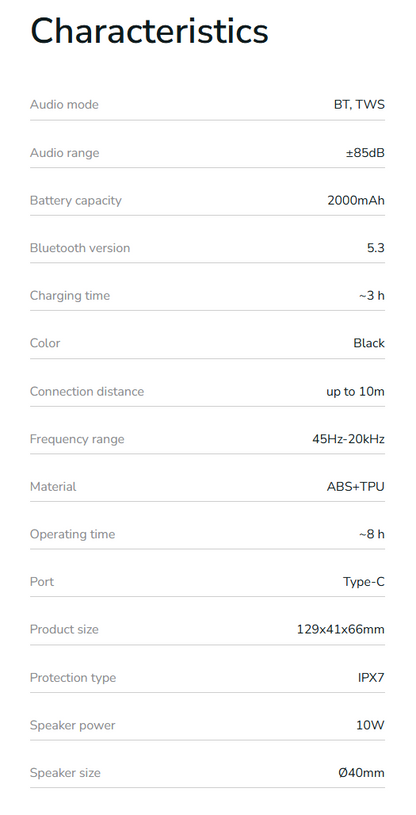 Portable Speakers Proove Black Rock (APP)