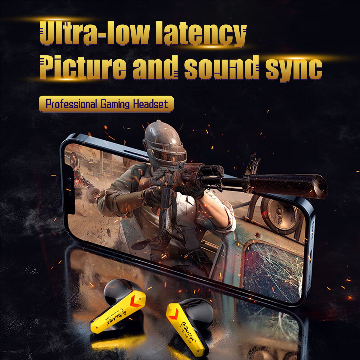 Bumblebees USB-C Wireless Gaming Headset In Ear Headphones