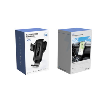 Smart 15W Wireless Car Charger & Phone Holder