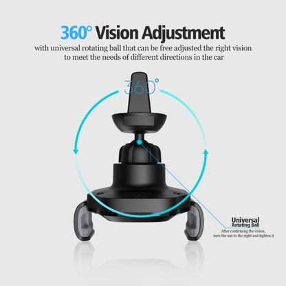 Smart 15W Wireless Car Charger & Phone Holder